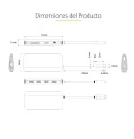 Usb c multiport adapter 4k 60hzaccs hdmi video/5gbps usb hub/100w pd