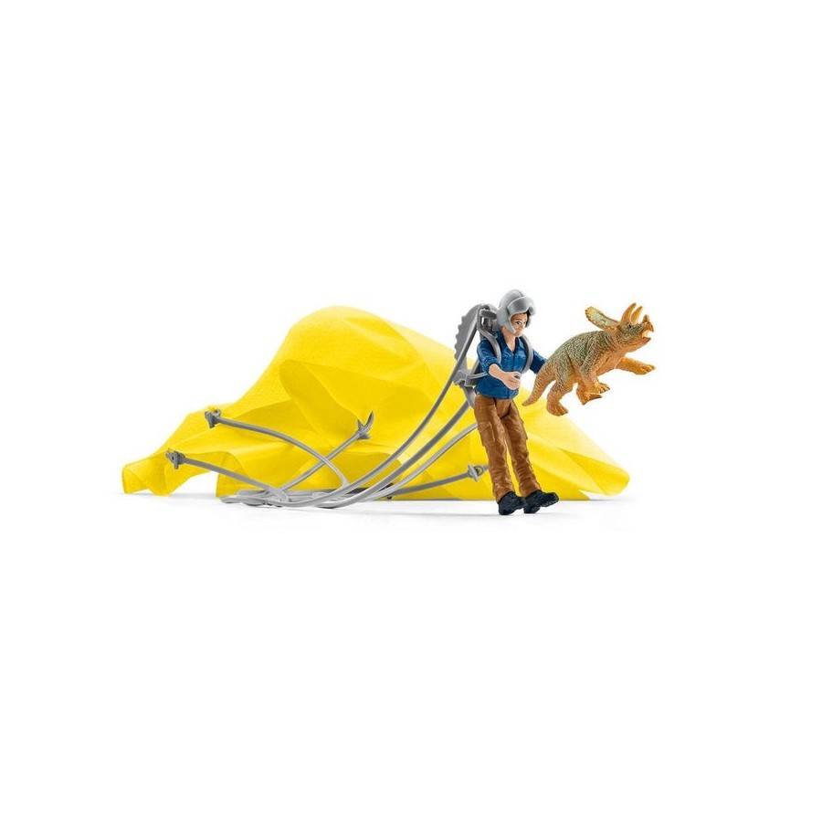 Schleich rescate de dinosaurios dino paracaídas 41471