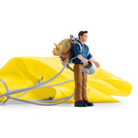 Schleich rescate de dinosaurios dino paracaídas 41471