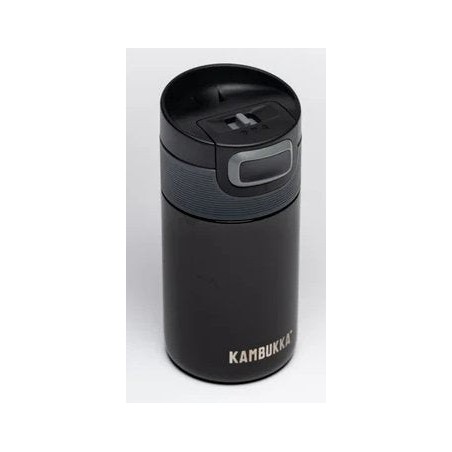 Botella termo kambukka etna 300ml pitch black acero inoxidable antigoteo antiderrame