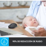 Logitech raton m220 silent inalambrico negro 910-004878