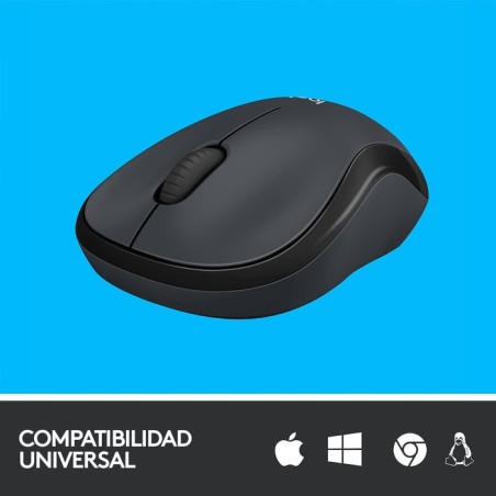 Logitech raton m220 silent inalambrico negro 910-004878
