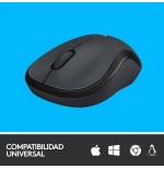 Logitech raton m220 silent inalambrico negro 910-004878