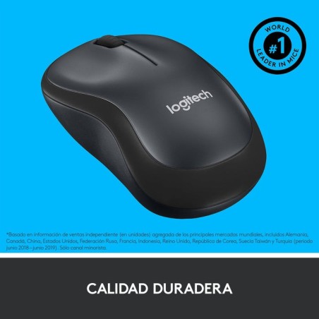Logitech raton m220 silent inalambrico negro 910-004878