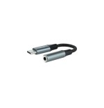Nanocable cable adaptador audio jack 3.5mm hembra a usb-c macho - cable acabado en nylon - conectores de aluminio -