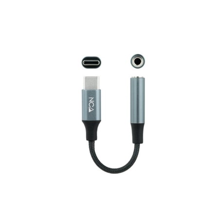 Nanocable cable adaptador audio jack 3.5mm hembra a usb-c macho - cable acabado en nylon - conectores de aluminio -