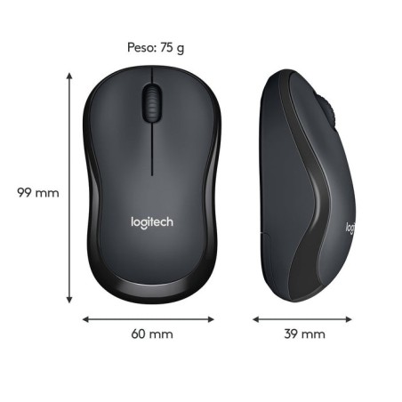 Logitech raton m220 silent inalambrico negro 910-004878