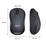 Logitech raton m220 silent inalambrico negro 910-004878
