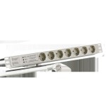 Regleta de enchufes efb 19" 1u 7xcee 7/3, üss, gris aluminio