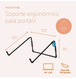 R-go tools rgosc015bl soporte para portátil (10"-22") negro