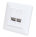 Intellinet 2-port cat6a 10g rj45-unterputzdose mp blanco