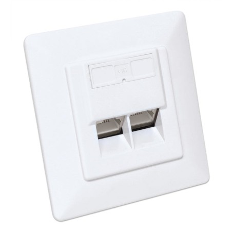 Intellinet 2-port cat6a 10g rj45-unterputzdose mp blanco
