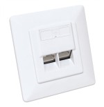 Intellinet 2-port cat6a 10g rj45-unterputzdose mp blanco
