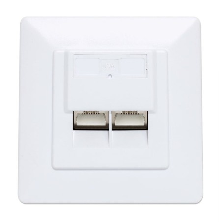 Intellinet 2-port cat6a 10g rj45-unterputzdose mp blanco