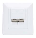 Intellinet 2-port cat6a 10g rj45-unterputzdose mp blanco