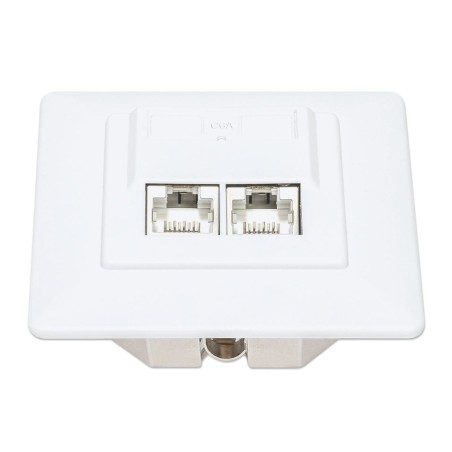 Intellinet 2-port cat6a 10g rj45-unterputzdose mp blanco