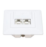Intellinet 2-port cat6a 10g rj45-unterputzdose mp blanco