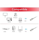 Equip cable de red 605500 rj-45 s/ftp categoraa 6 1 metro  gris