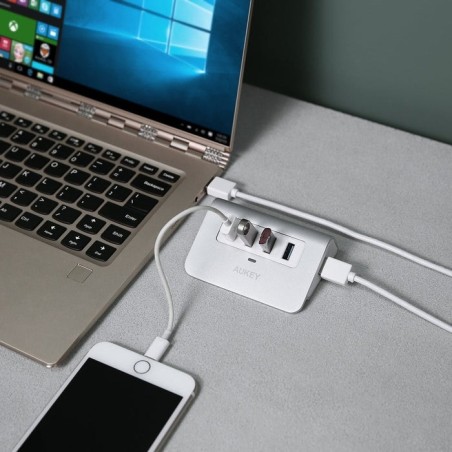Aukey cb-h5 aluminium hub usb-a  4in1  4xusb 3.0  5gbps