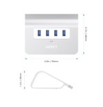 Aukey cb-h5 aluminium hub usb-a  4in1  4xusb 3.0  5gbps