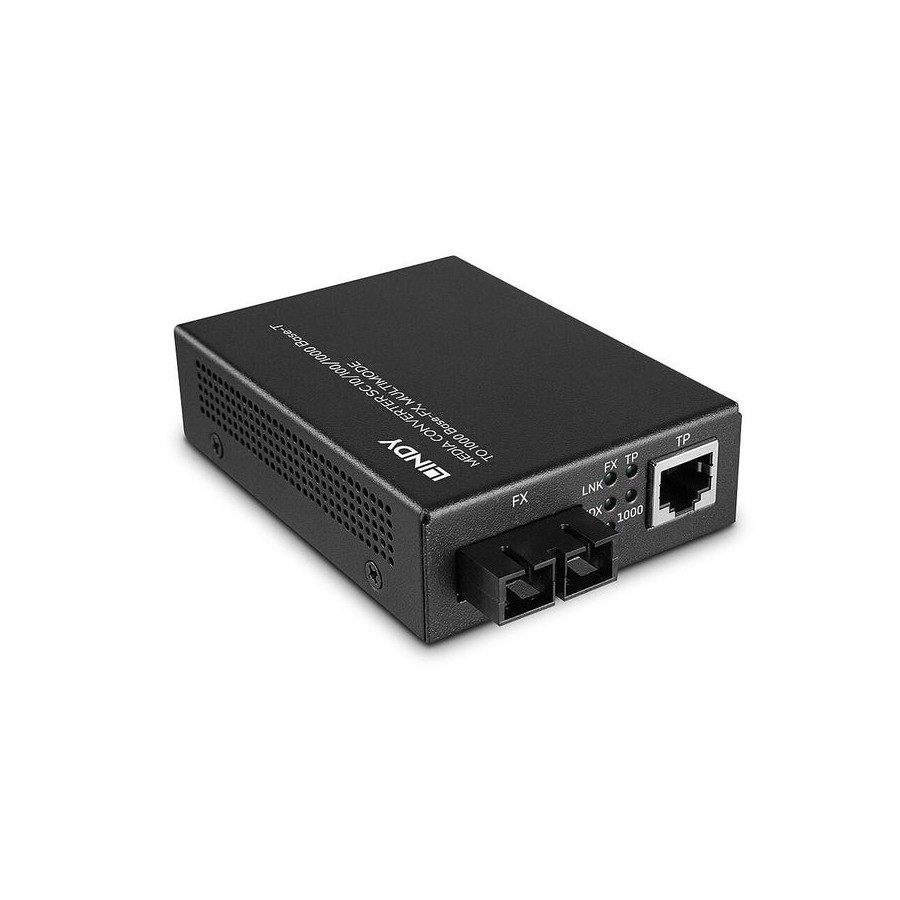 Lindy 25119 convertidor de medio 850 nm multimodo negro