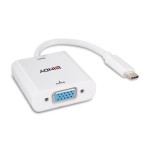 Lindy 43355 adaptador de cable de vídeo usb tipo c vga (d-sub) blanco