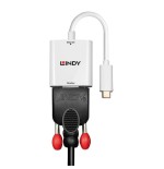 Lindy 43355 adaptador de cable de vídeo usb tipo c vga (d-sub) blanco