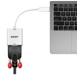 Lindy 43355 adaptador de cable de vídeo usb tipo c vga (d-sub) blanco