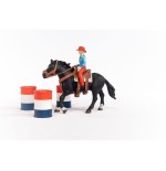 Figura de juego   farm world barrel racing mit cowgirl, spielfigur 42576