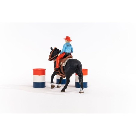 Figura de juego   farm world barrel racing mit cowgirl, spielfigur 42576