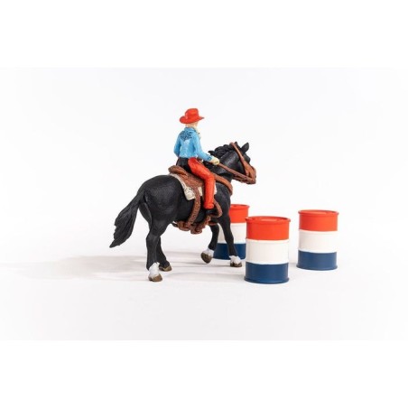 Figura de juego   farm world barrel racing mit cowgirl, spielfigur 42576