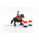 Figura de juego   farm world barrel racing mit cowgirl, spielfigur 42576