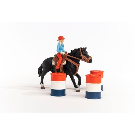Figura de juego   farm world barrel racing mit cowgirl, spielfigur 42576