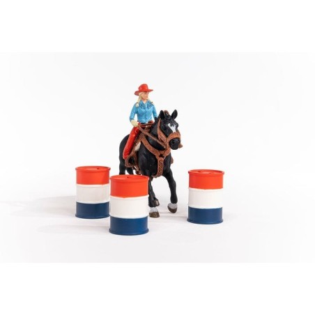 Figura de juego   farm world barrel racing mit cowgirl, spielfigur 42576