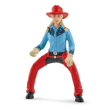 Figura de juego   farm world barrel racing mit cowgirl, spielfigur 42576