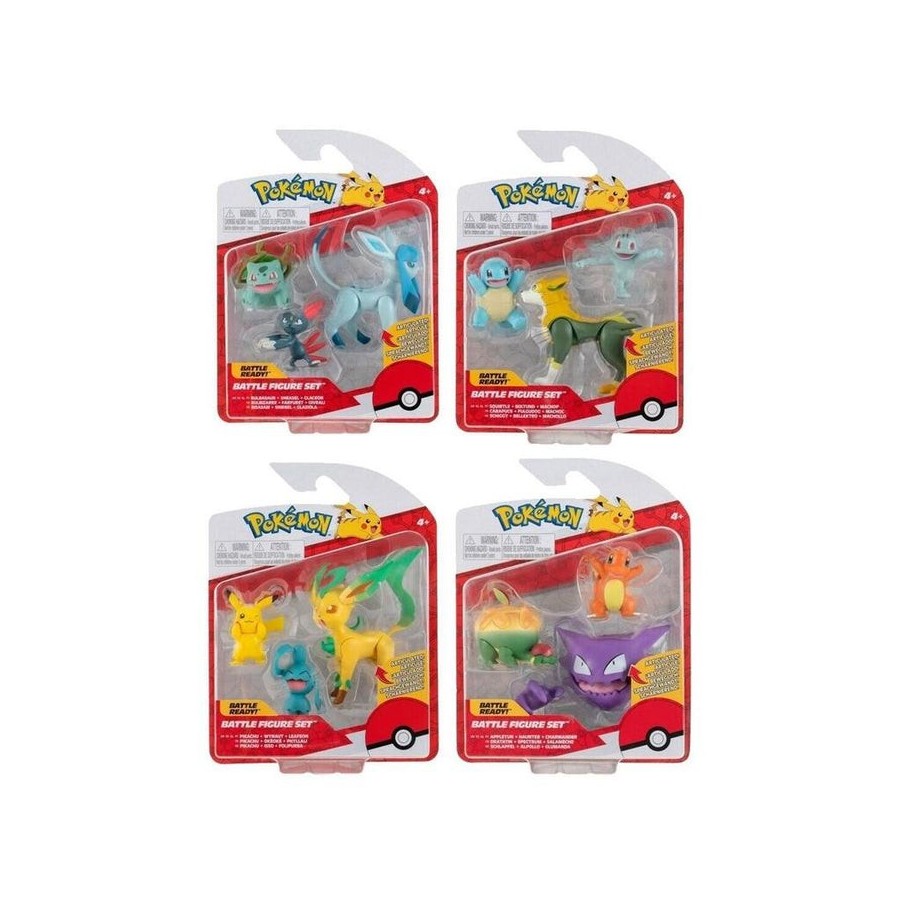 Pack de 3 fuguras pokemon batalla ola 10 surtido de 4