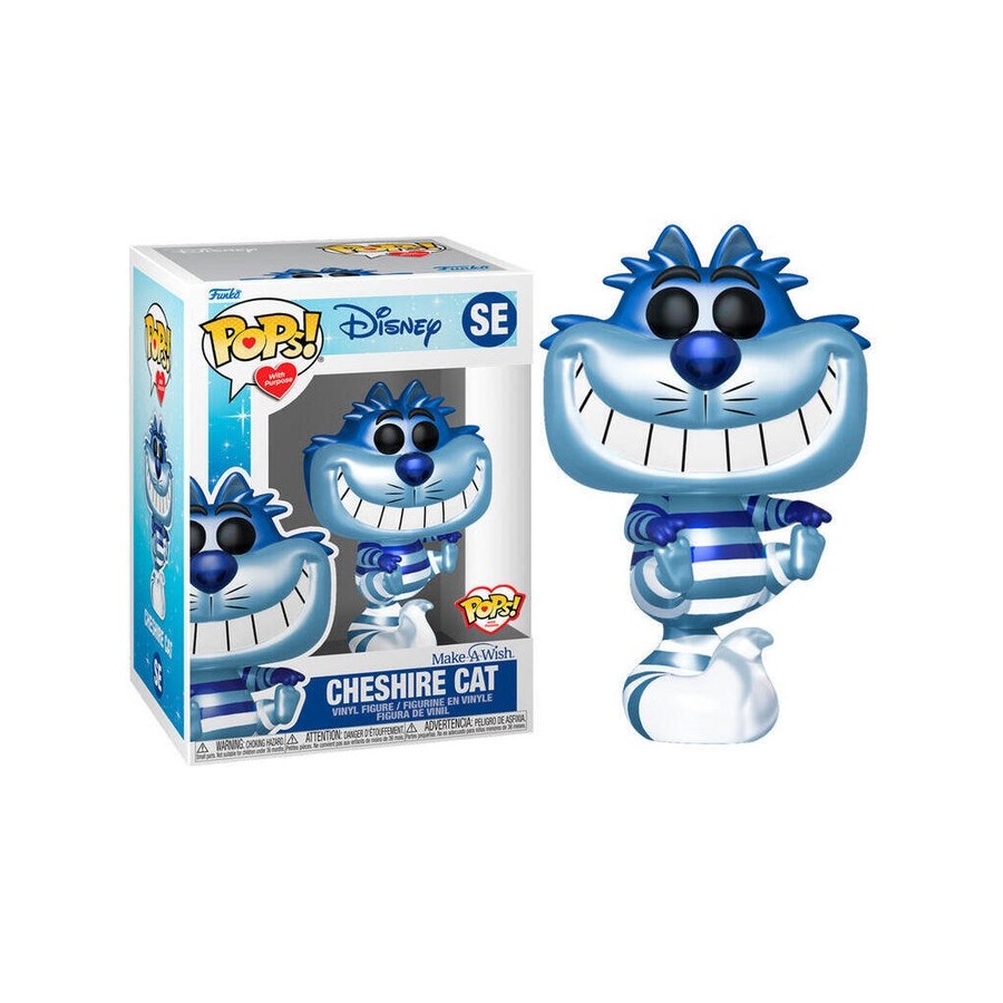 Figura pop disney make a wish cheshire cat metallic