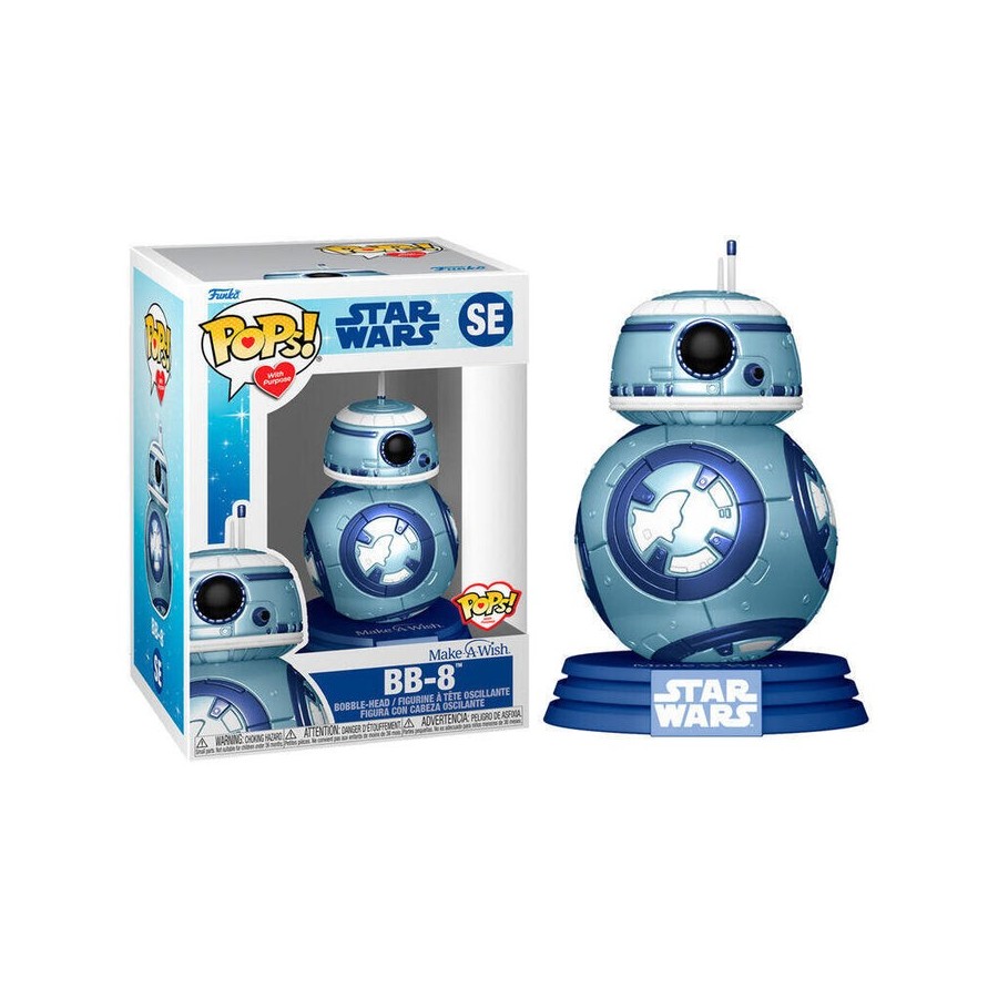Figura pop star wars make a wish bb-8 metallic