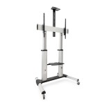 Tooq soporte suelo ruedas aluminio 60-100 - plata