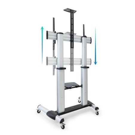 Tooq soporte suelo ruedas aluminio 60-100 - plata