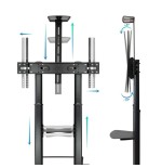 Tooq soporte suelo ruedas regulable 60-100 - negro