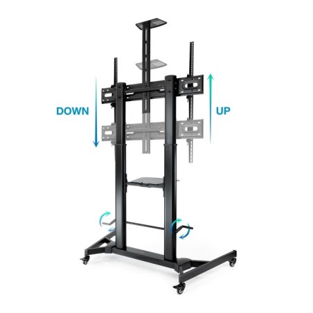 Tooq soporte suelo ruedas regulable 60-100 - negro