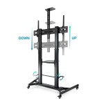 Tooq soporte suelo ruedas regulable 60-100 - negro