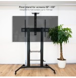 Tooq soporte suelo ruedas regulable 60-100 - negro