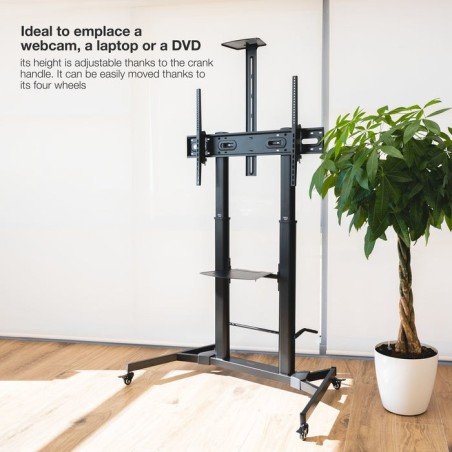 Tooq soporte suelo ruedas regulable 60-100 - negro