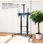 Tooq soporte suelo ruedas regulable 60-100 - negro