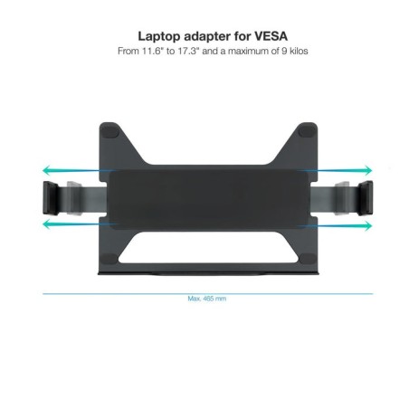 Tooq soporte/adaptador de portátil para vesa - negro