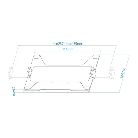 Tooq soporte/adaptador de portátil para vesa - negro