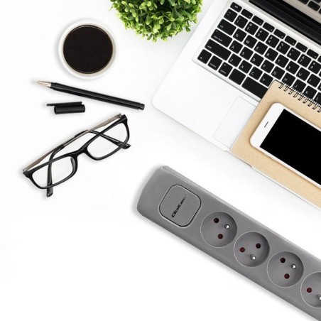 Regleta qoltec 50277 power strip 6 sockets 1.8m grey