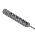 Regleta qoltec 50277 power strip 6 sockets 1.8m grey